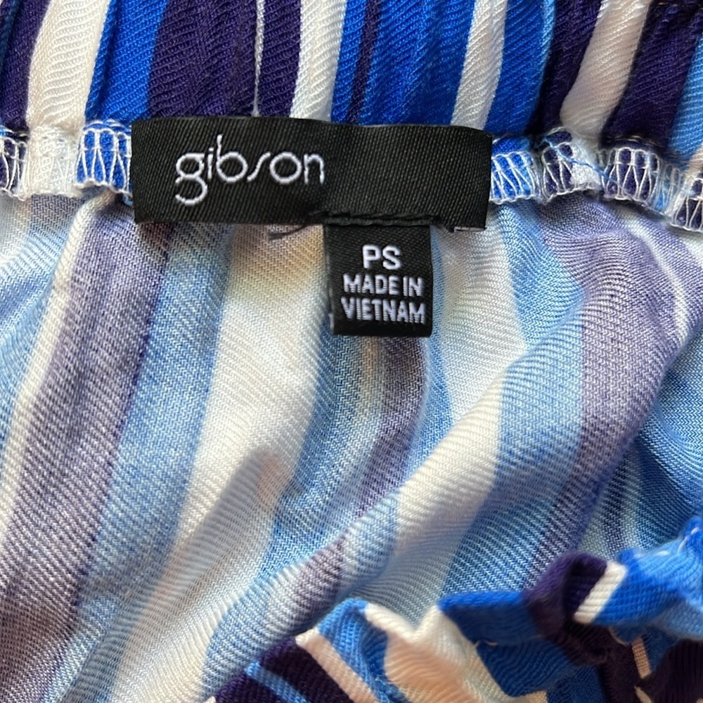 Gibson Petite Sugarplum Portofino Seastripe Midi Skirt Size PS - Picture 6 of 7